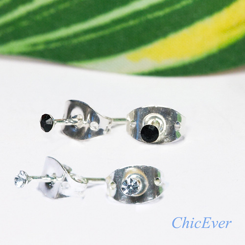 20x Mini-Ohrstecker mini 8310 - schwarz